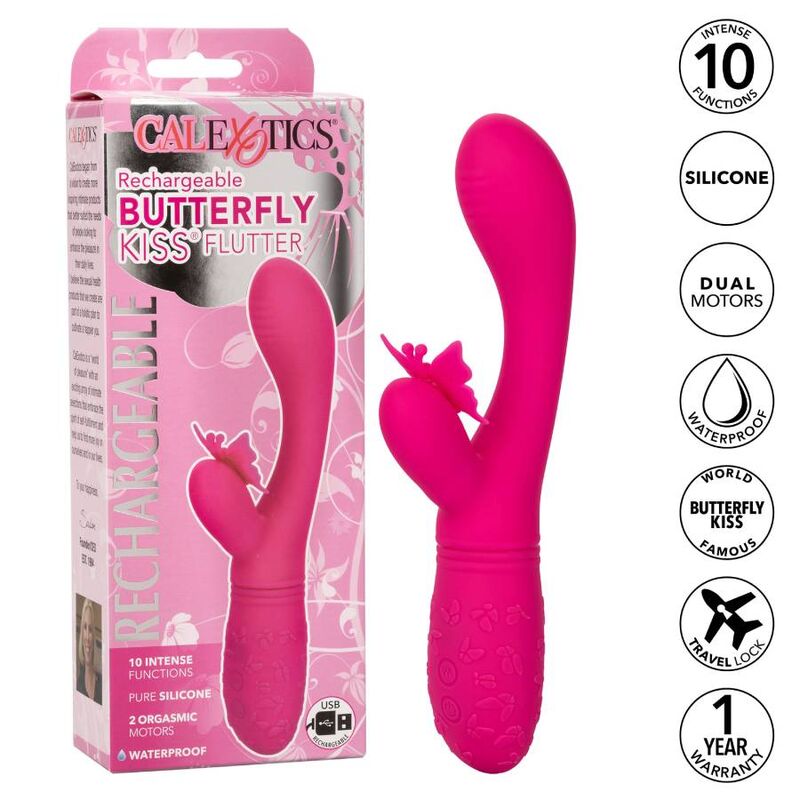 Vibromasseur Rabbit Butterfly Kiss Flutter - Papillon Battant - CalExotics