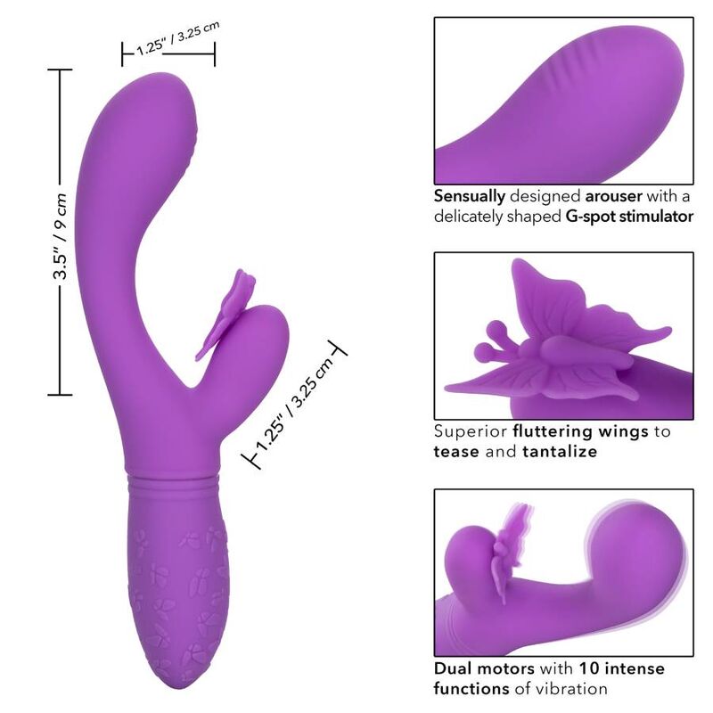 Vibromasseur Rabbit Butterfly Kiss Flutter - Papillon Battant - CalExotics