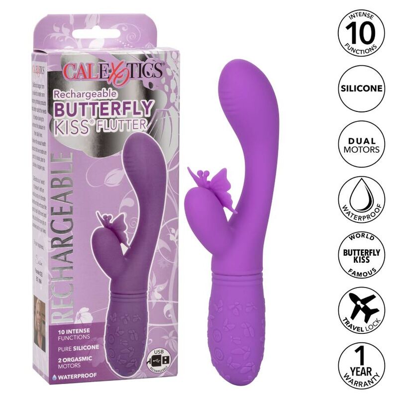 Vibromasseur Rabbit Butterfly Kiss Flutter - Papillon Battant - CalExotics