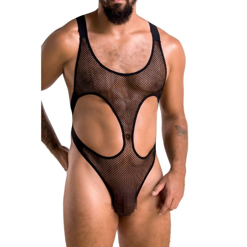 Body Homme Léon Résille Lingerie Masculine Sexy 2 Tailles - Passion Men