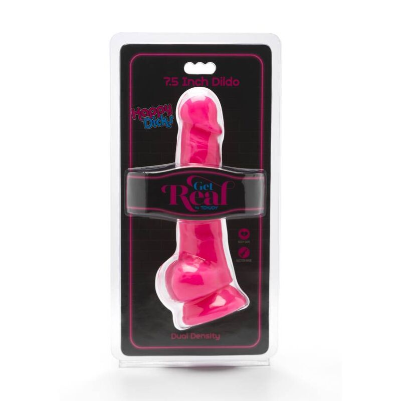 Gode Réaliste Happy Dicks Grand Format avec Testicules et Ventouse - Get Real