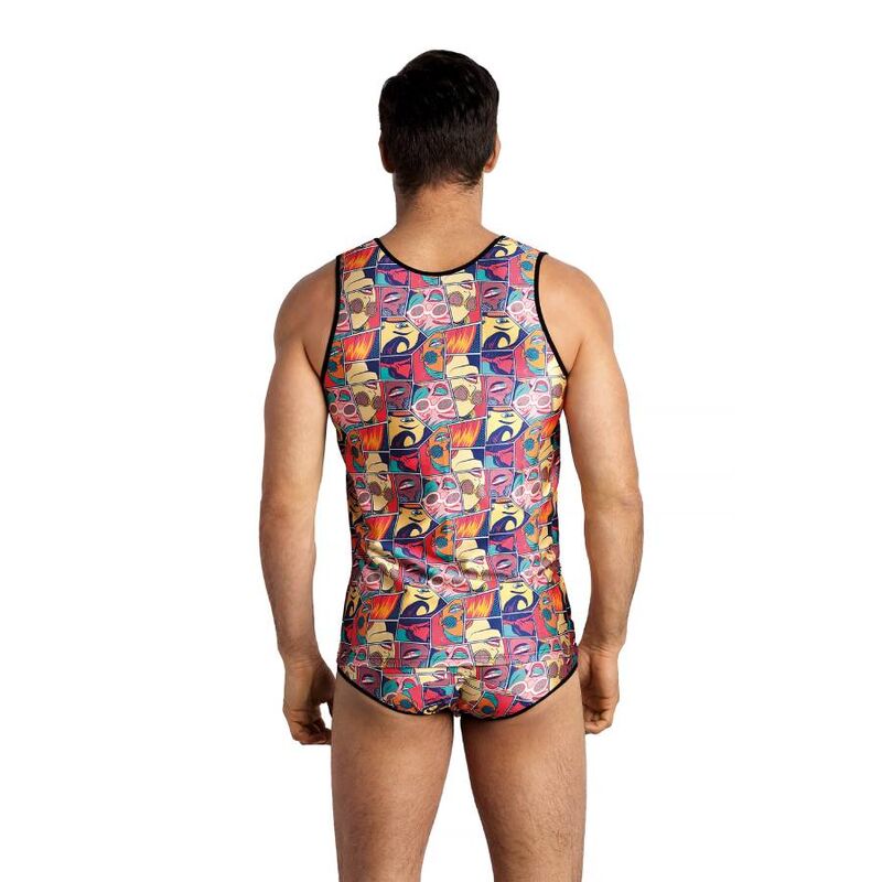 Débardeur Homme Sexy Comics Résille Tissu Stretch 2 Tailles - Anais Men