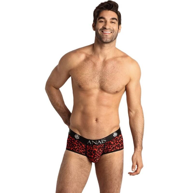 Boxer Homme Tribal Microfibre Rouge Imprimé Animal Coupe Sportive - Anais Men