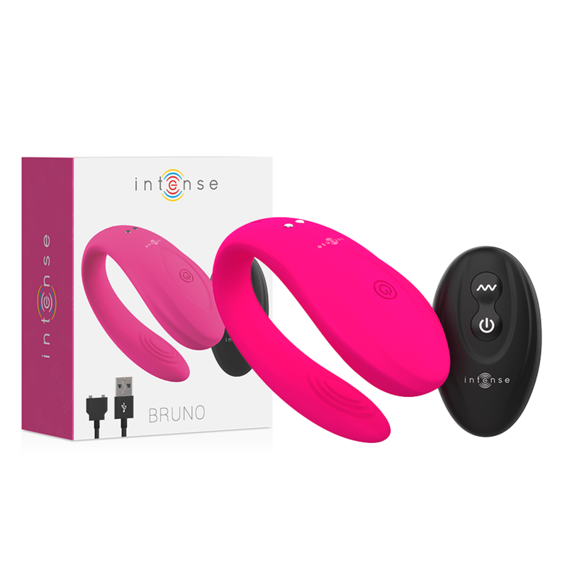 Vibromasseur Couple Bruno Télécommandé - Double Moteur - Intense