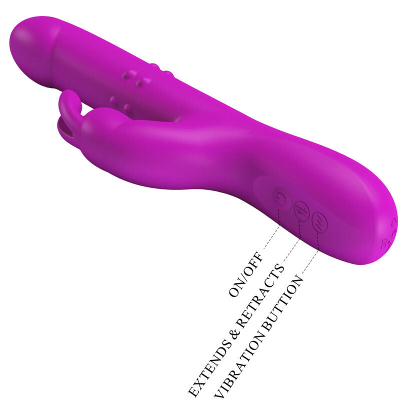 Vibromasseur Rabbit Reese Rotation Poussée Multi-Vitesses - Pretty Love