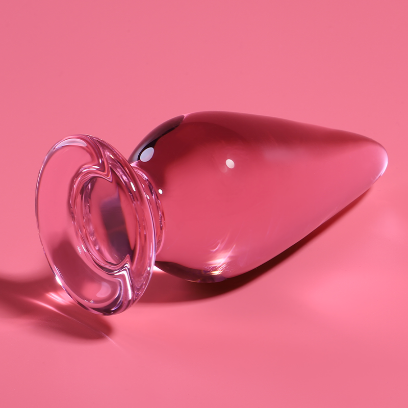 Plug Anal Verre Borosilicate Nebula Modèle 4 Rose 11 cm