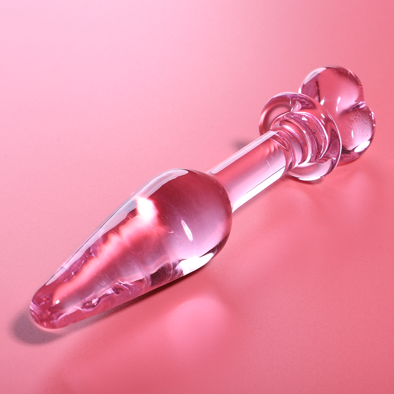 NEBULA SERIES BY IBIZA - PLUG ANAL MODÈLE 7 VERRE BOROSILICATE ROSE 13.5 CM -O- 3 CM