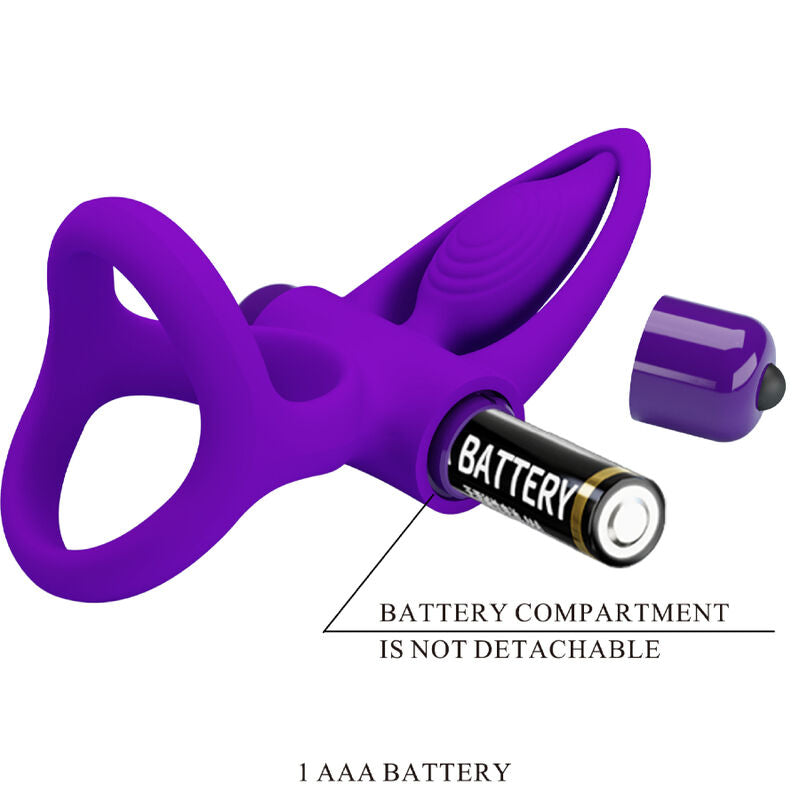 Cockring Vibrant Silicone 10 Vibrations Rechargeable - Pretty Love