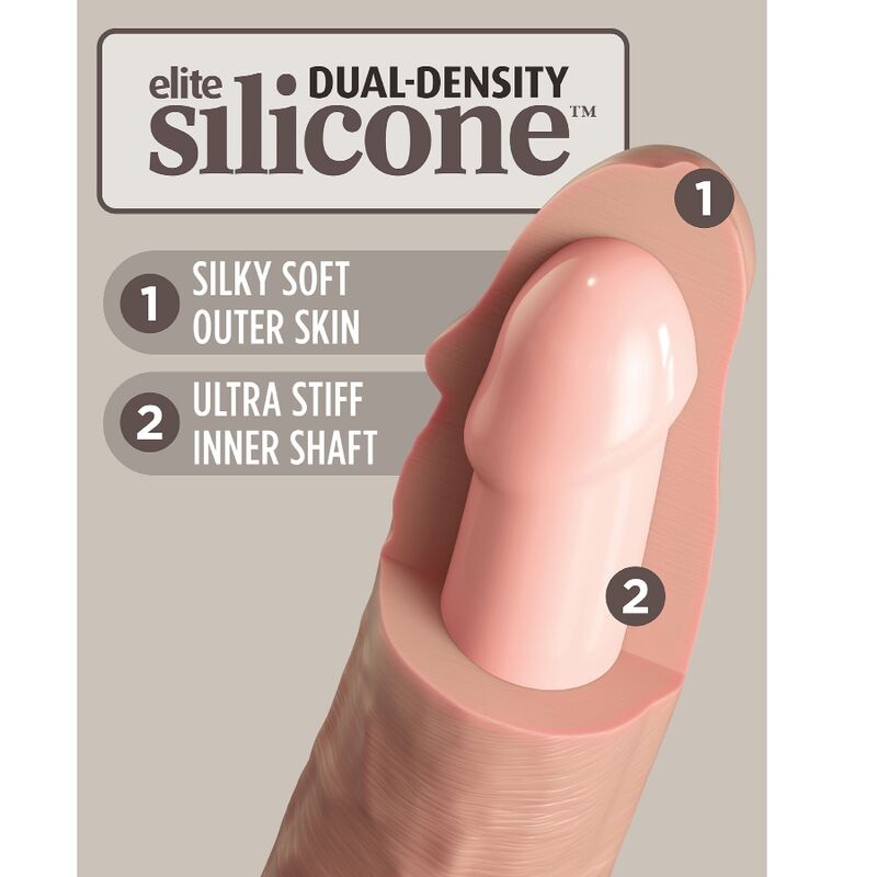 Gode Réaliste Vibrant Elite Silicone Télécommande - King Cock