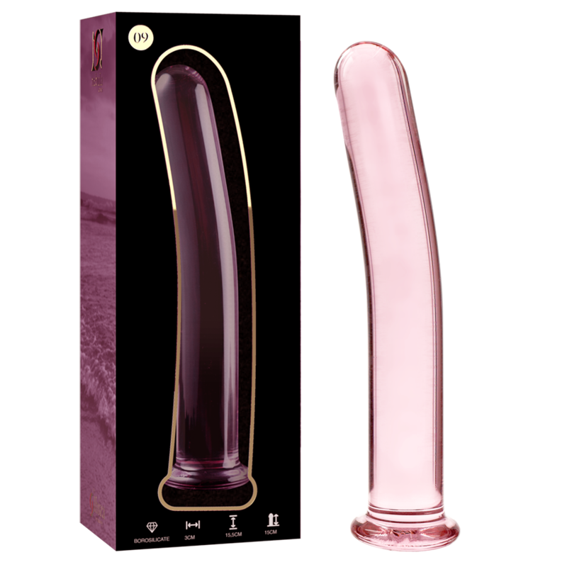Gode en Verre Borosilicate Modèle 9 Rose 15,5 cm - Nebula Series By Ibiza