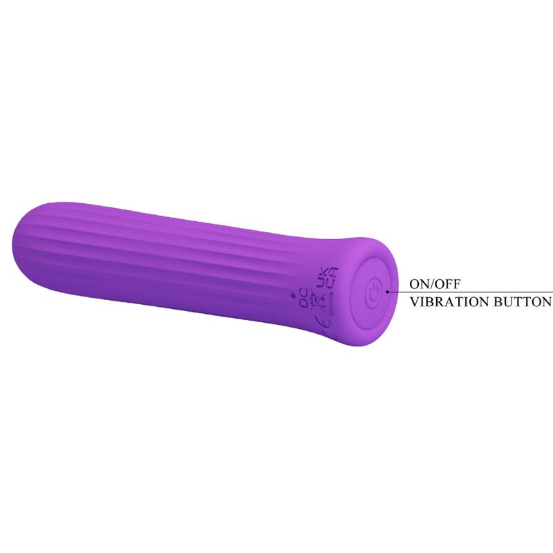 Vibromasseur Compact Blanche 12 Vitesses Texturé - Silicone - Pretty Love