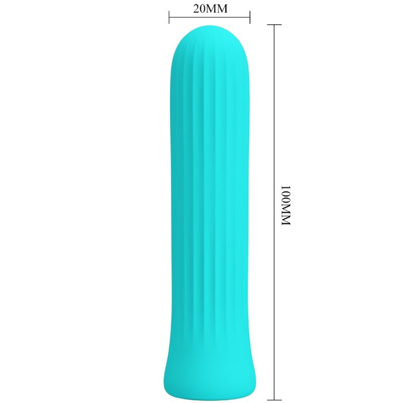 Vibromasseur Compact Blanche 12 Vitesses Texturé - Silicone - Pretty Love