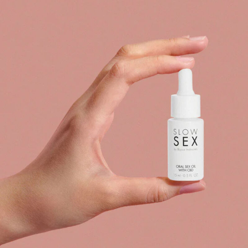 Huile de Sexe Oral au CBD Slow Sex Saveur Gourmande 15 ml - Bijoux Indiscrets