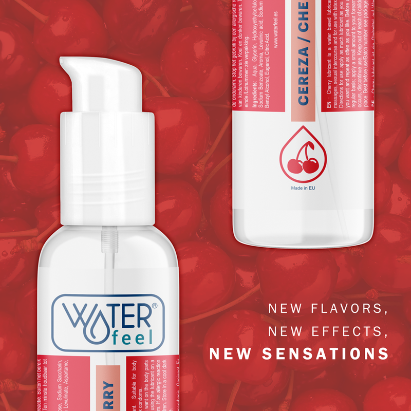 Lubrifiant Aromatisé Base Eau Fraise ou Passion 175 ml - Waterfeel