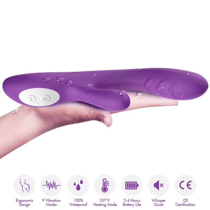 Vibromasseur Rabbit Chauffant Spark - Double Stimulation 2x9 Modes - Armony