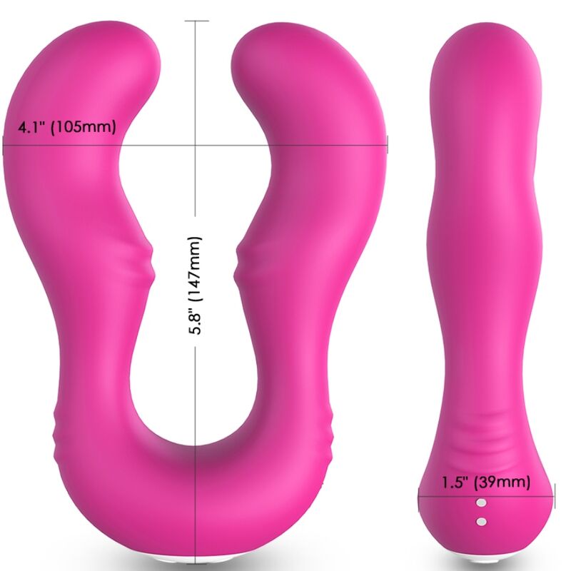 Vibromasseur Double Seraph Télécommandé - Strié 2x9 Modes - Armony