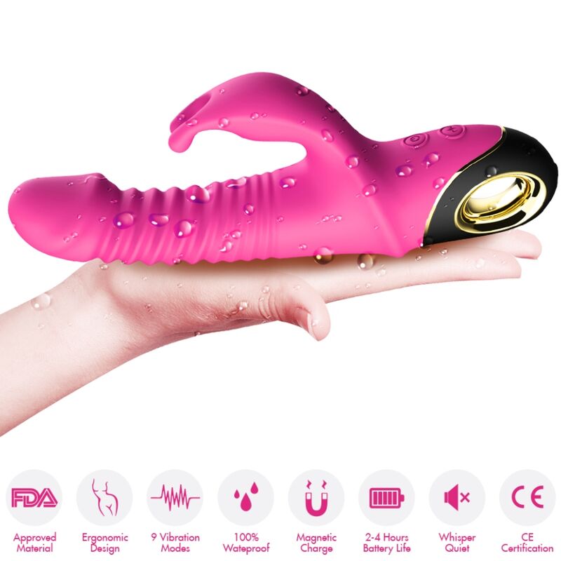 Vibromasseur Rabbit Va-et-Vient Zing - 9 Vibrations 5 Poussées - Armony