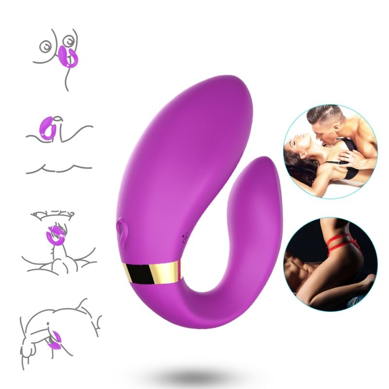 Vibromasseur Couple Croissant Télécommandé - 2x9 Modes - Armony