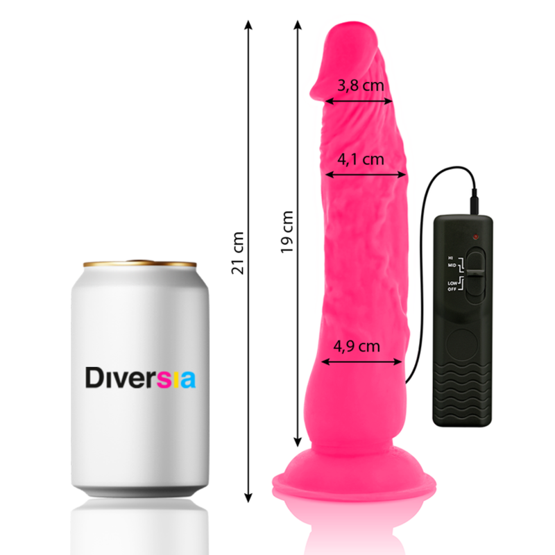 Gode Ventouse Vibrant Flexible Télécommande - TPE Souple - Diversia