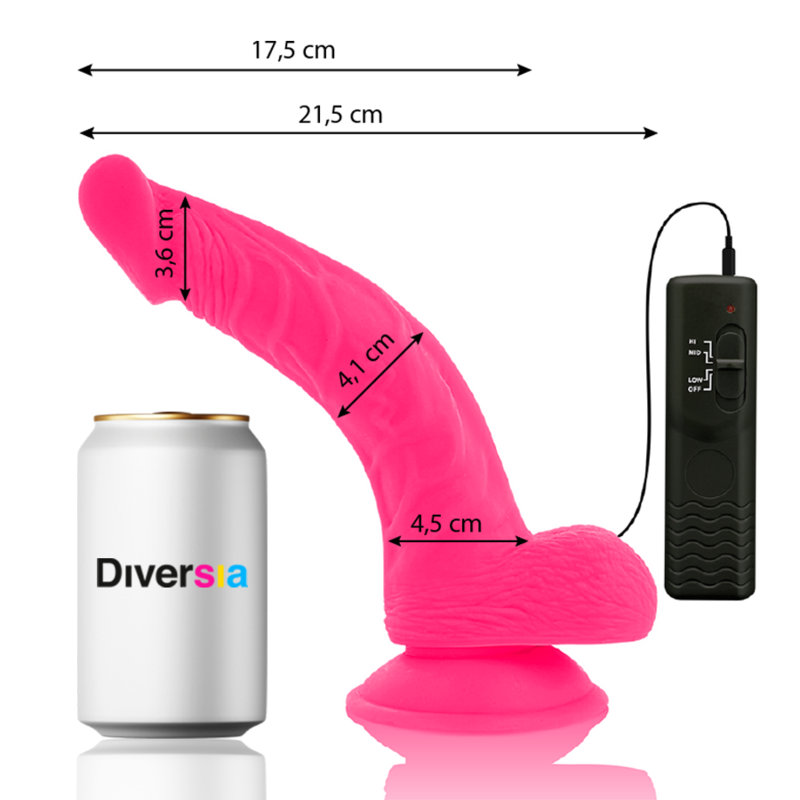 Gode Ventouse Vibrant Flexible Télécommande - TPE Souple - Diversia