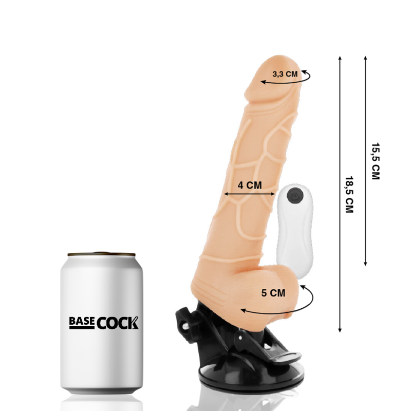 Vibromasseur Réaliste Ventouse Testicules Télécommande 12 Modes - Basecock