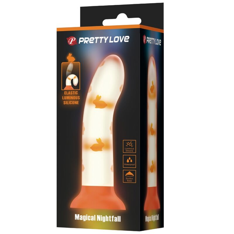 Gode Lumineux Nightfall Silicone Ventouse - Pretty Love