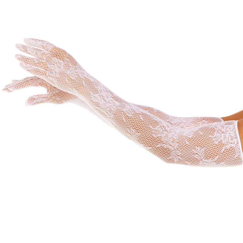 Gants Longs Dentelle Motif Fleurs Accessoire Lingerie Sexy - Leg Avenue
