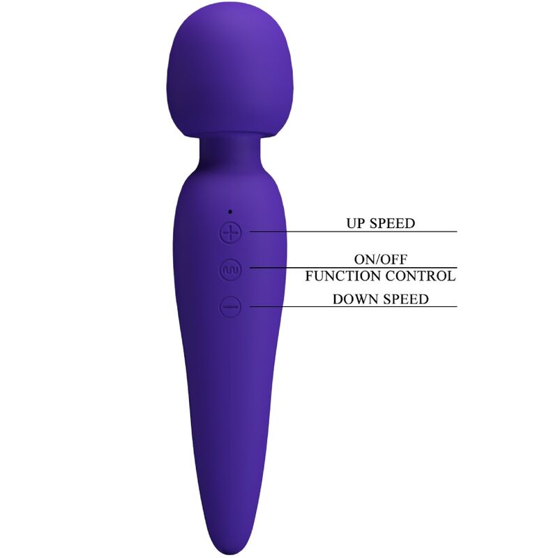 Vibromasseur Wand Meredith Étanche 7 Vibrations 5 Vitesses - Pretty Love