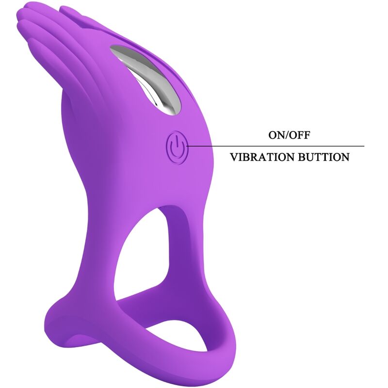 Anneau Vibrant Silas 7 Vibrations Rechargeable - Silicone - Pretty Love