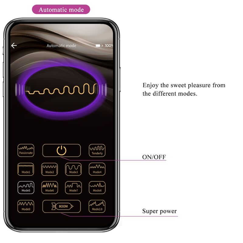 Œuf Vibrant Connecté Doreen Rechargeable Silicone - Pretty Love