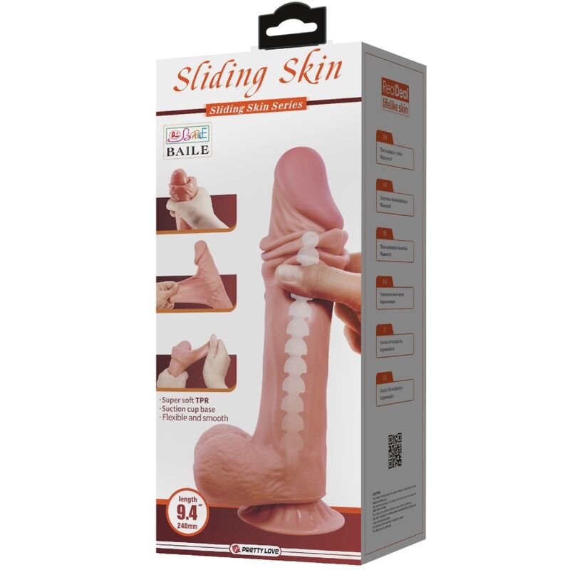 Gode Réaliste Sliding Skin Ventouse - Pretty Love