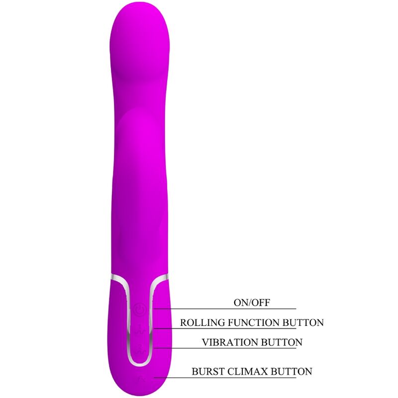 Vibromasseur Rabbit Perles Rotatives Stimulateur Clitoridien - Pretty Love