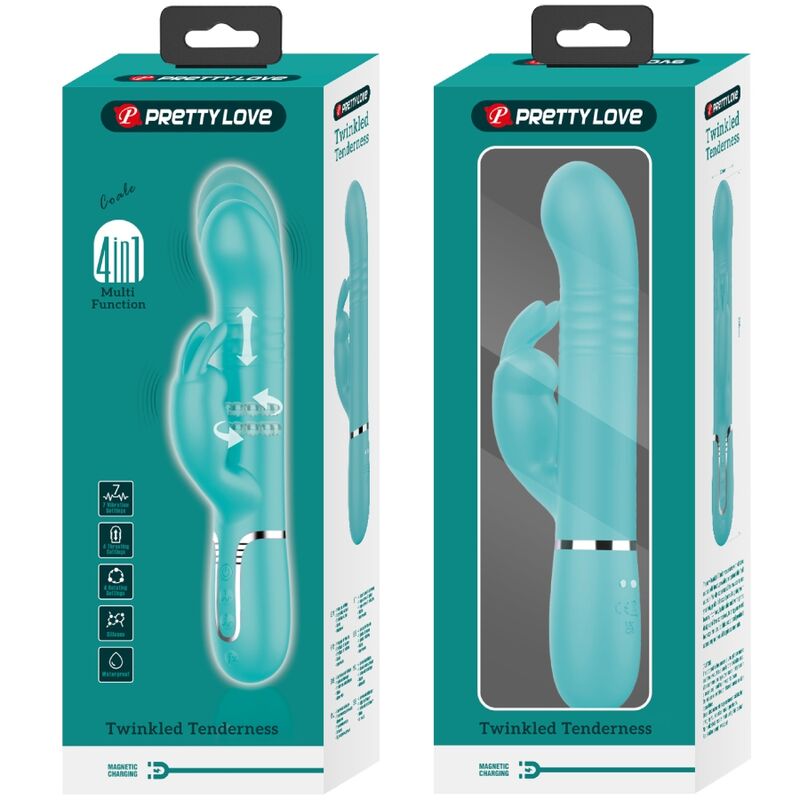 Vibromasseur Rabbit Coale Perles Rotatives Triple Stimulation - Pretty Love