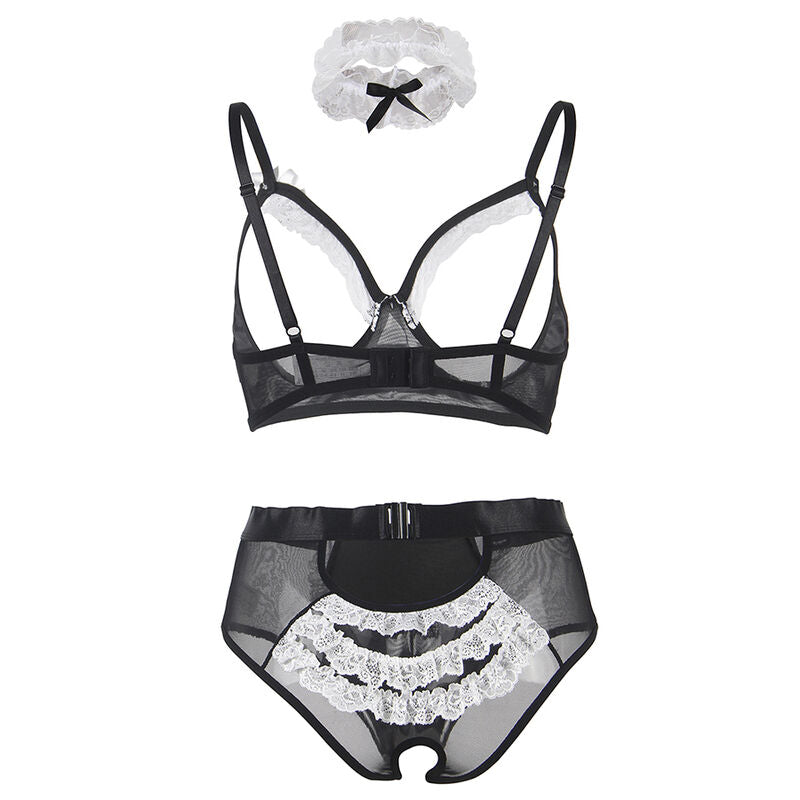 Costume Servante Sexy Bicolore Noir et Blanc 2 Tailles - Subblime