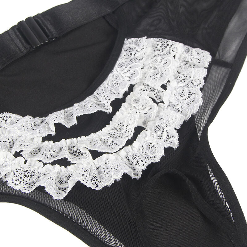 Costume Servante Sexy Bicolore Noir et Blanc 2 Tailles - Subblime