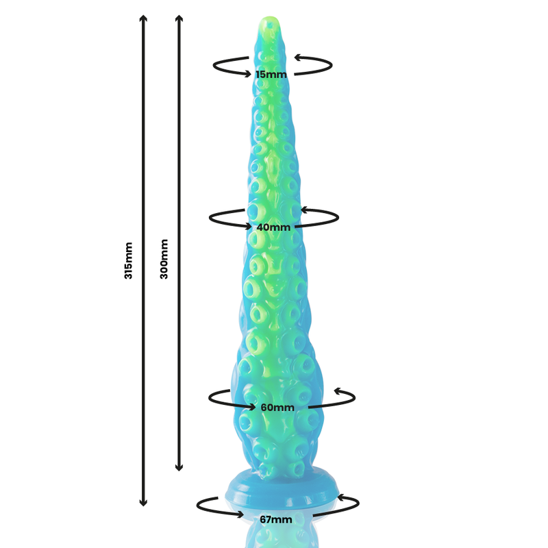 Gode Tentacule Fluorescent Scylla Silicone Mince 2 Tailles - Epic Cybersilicock