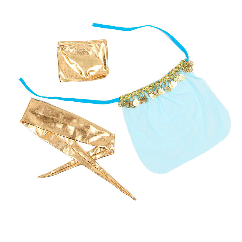 Ensemble Lingerie Style Indien Bleu Dentelle Détails Dorés - Subblime