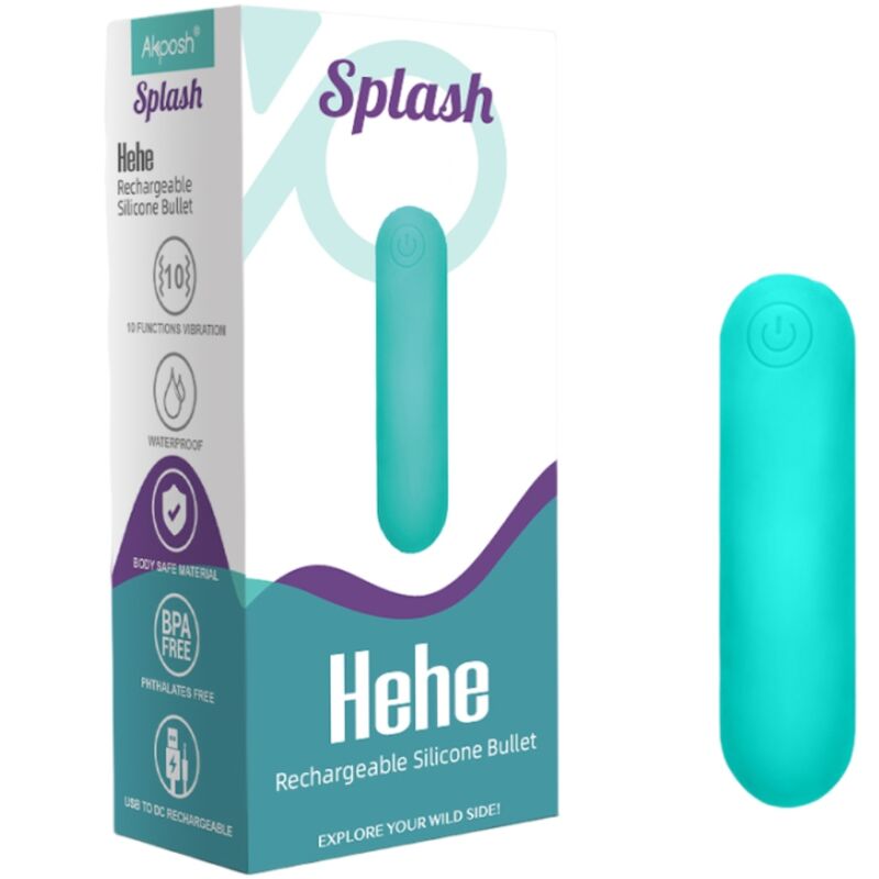 Vibromasseur Bullet Splash Haha - 10 Modes Silicone Étanche - Armony