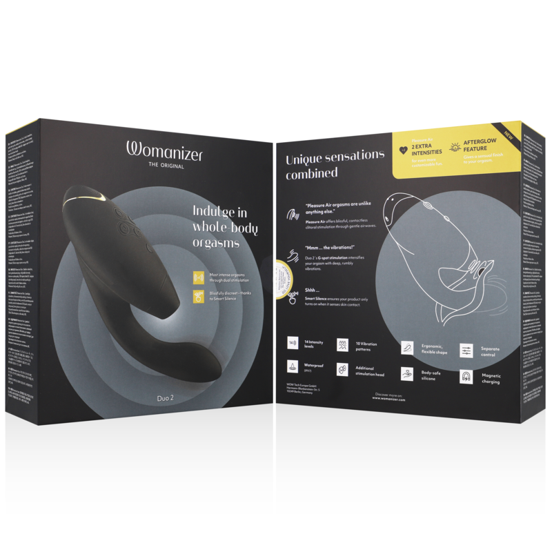 Stimulateur Double Womanizer Duo 2 - Pleasure Air et Point G - 14 Intensités