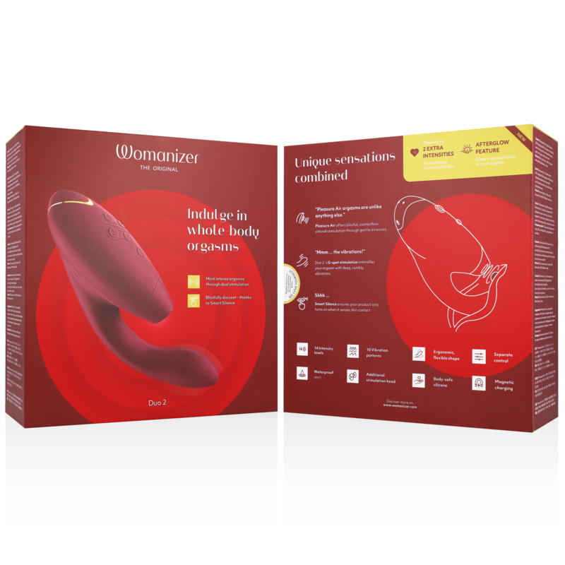 Stimulateur Double Womanizer Duo 2 - Pleasure Air et Point G - 14 Intensités
