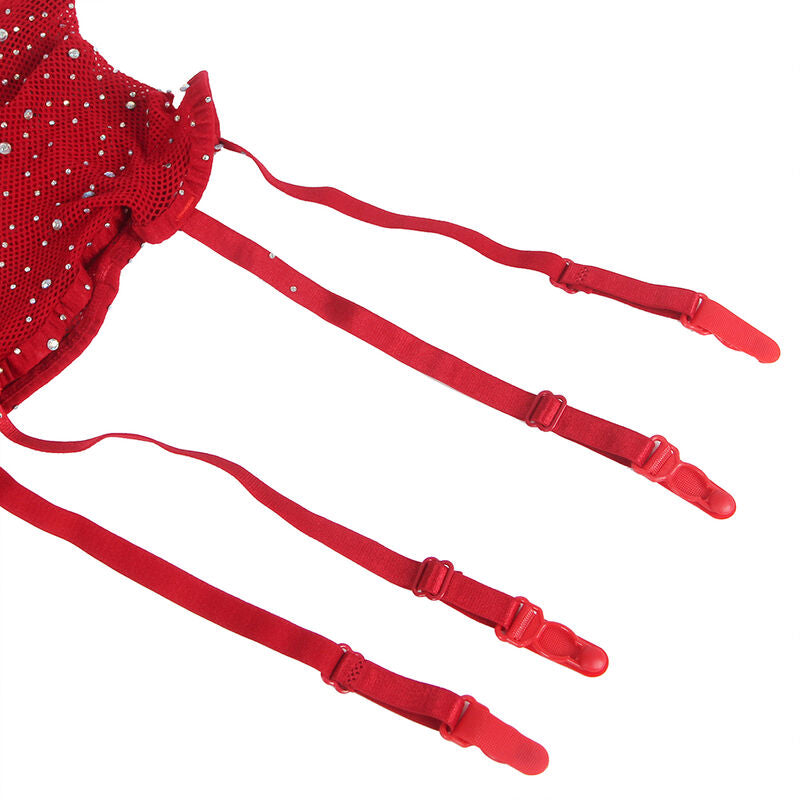 Bodystocking Résille Diamants Fantaisie avec Gants Intégrés - Subblime