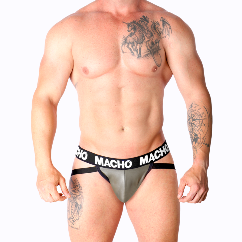 Jockstrap Cuir Ceinture Élastique Ajustable - Macho
