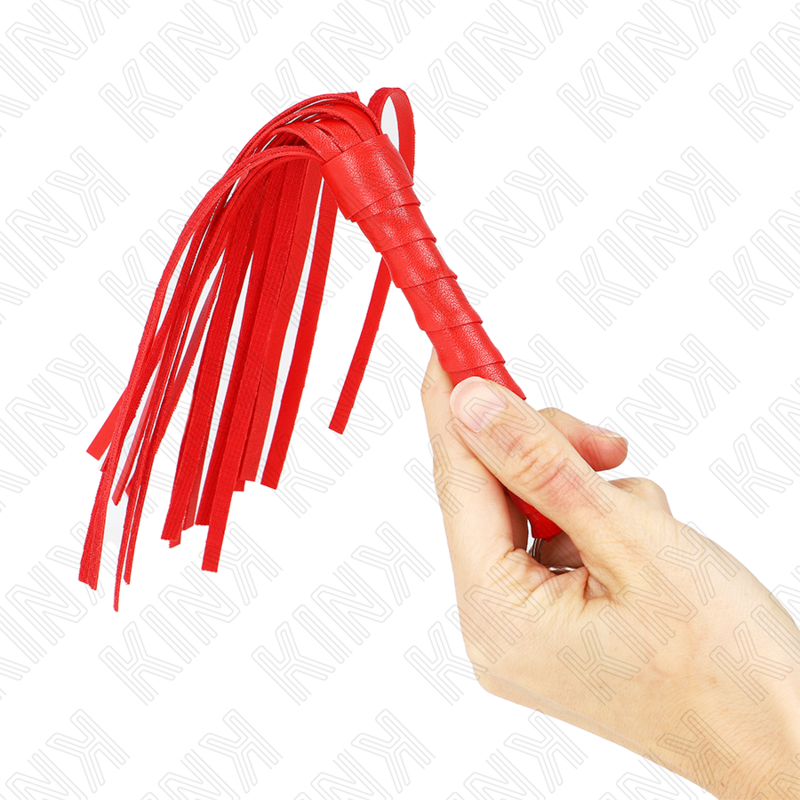 Mini Fouet BDSM 28 cm Manche Bois Lanières Souples - Kink