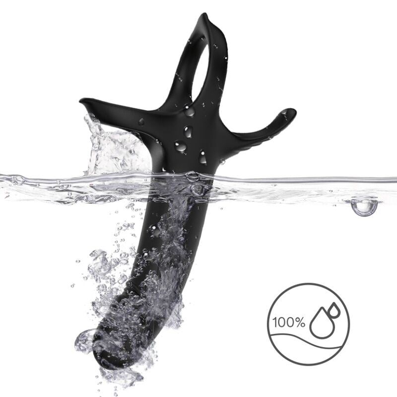 Cockring Armony à moitié immergé, anneau hors de l'eau et gouttes