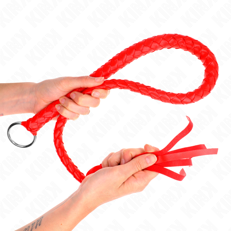 Fouet BDSM Serpent Anneau de Préhension 65 cm 2 Coloris - Kink Impact & Touch