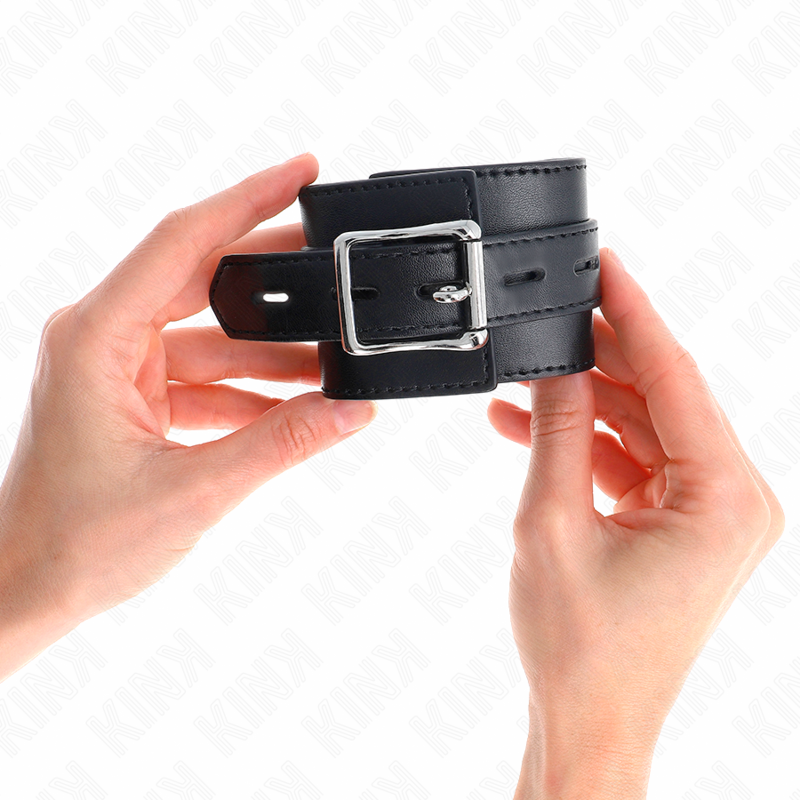 Menottes BDSM Cuir Ceinture Ajustable 17-28 cm - Kink