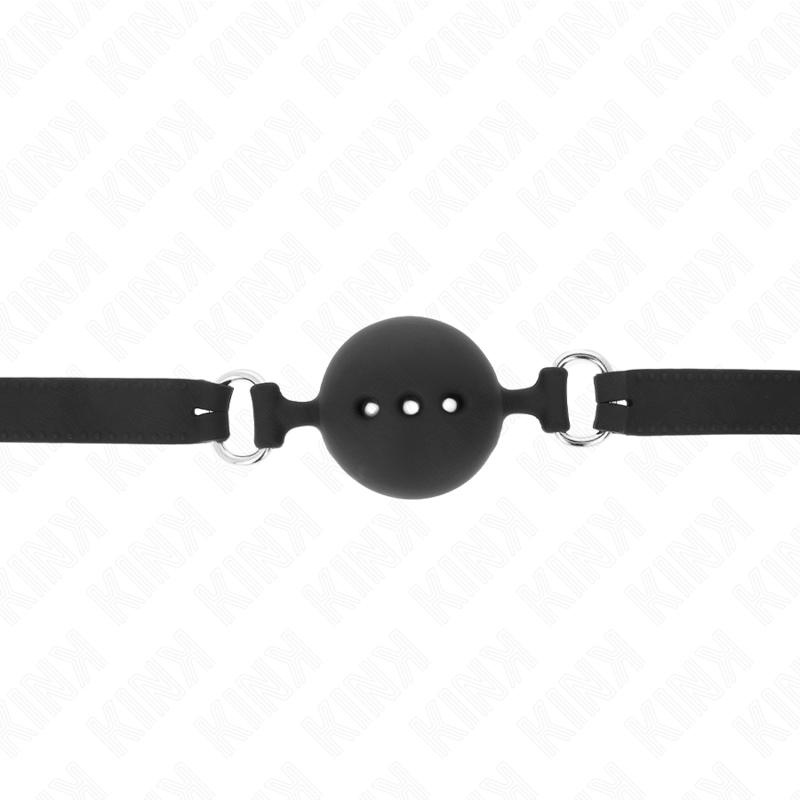 Bâillon Ball Gag Silicone 4 cm Sangle Ajustable 35-51 cm - Kink