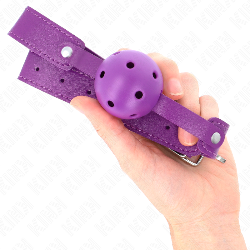 Bâillon Boule BDSM Balle Respirante Ajustable Sangle Réglable - Kink Collar & Gag
