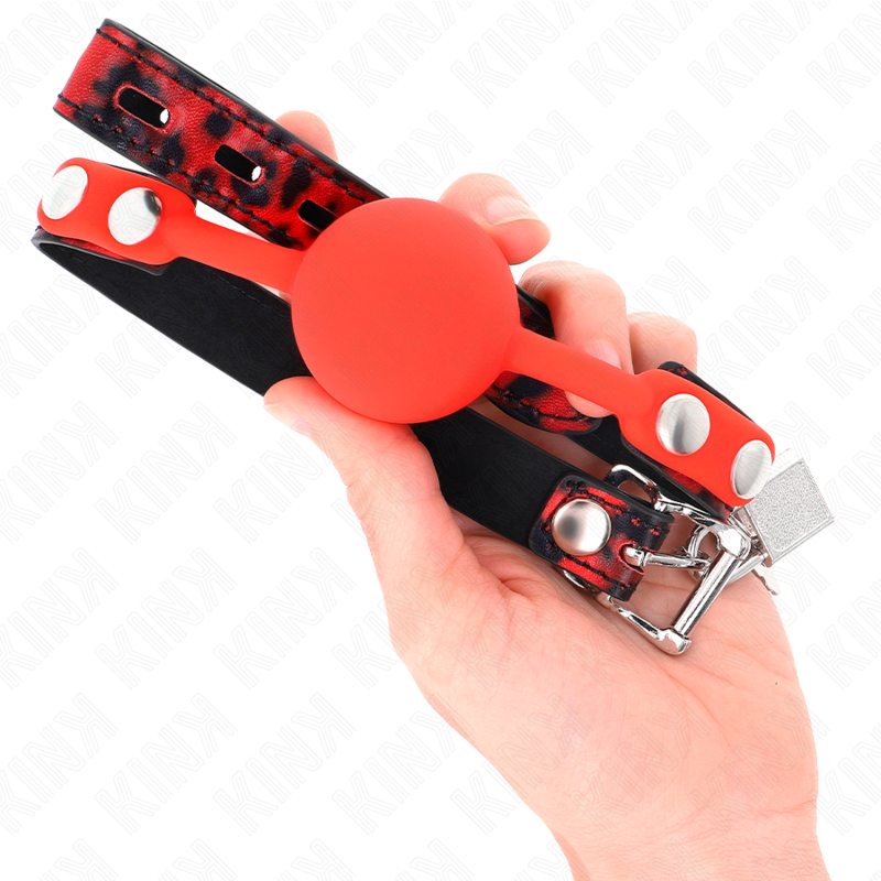 Bâillon Boule Modèle 1 Silicone 4 cm Sangle Verrouillable - Kink