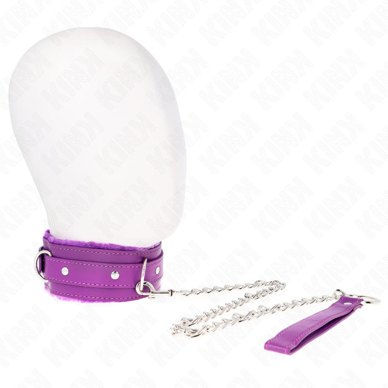 Collier BDSM avec Laisse Métallique 65 cm Réglable 36-42 cm - Kink